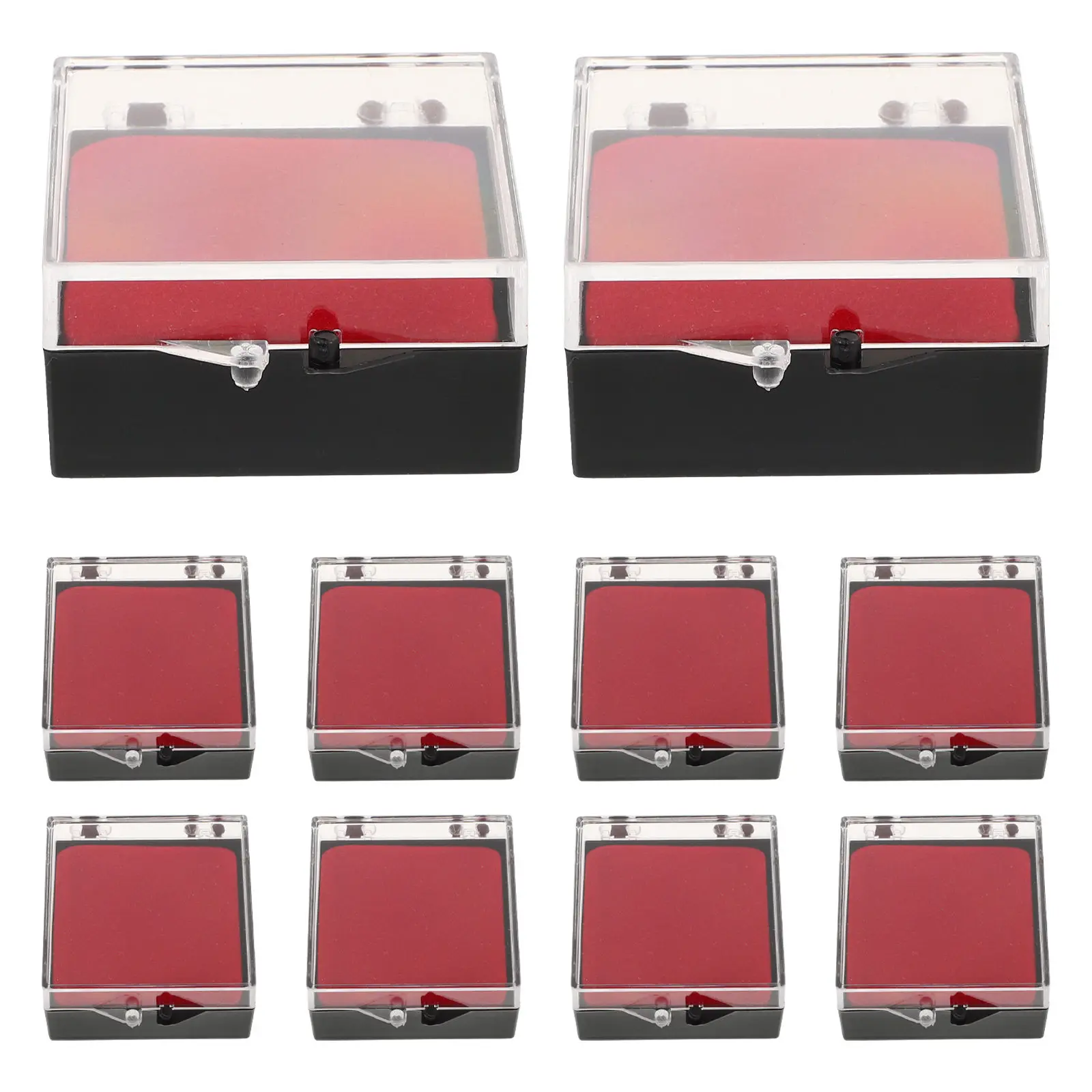 10Pcs Transparent Square Jewelry Display Box for Pins Rings Necklaces Rocks Minerals Specimens Clear Mini Showcase Case Ring