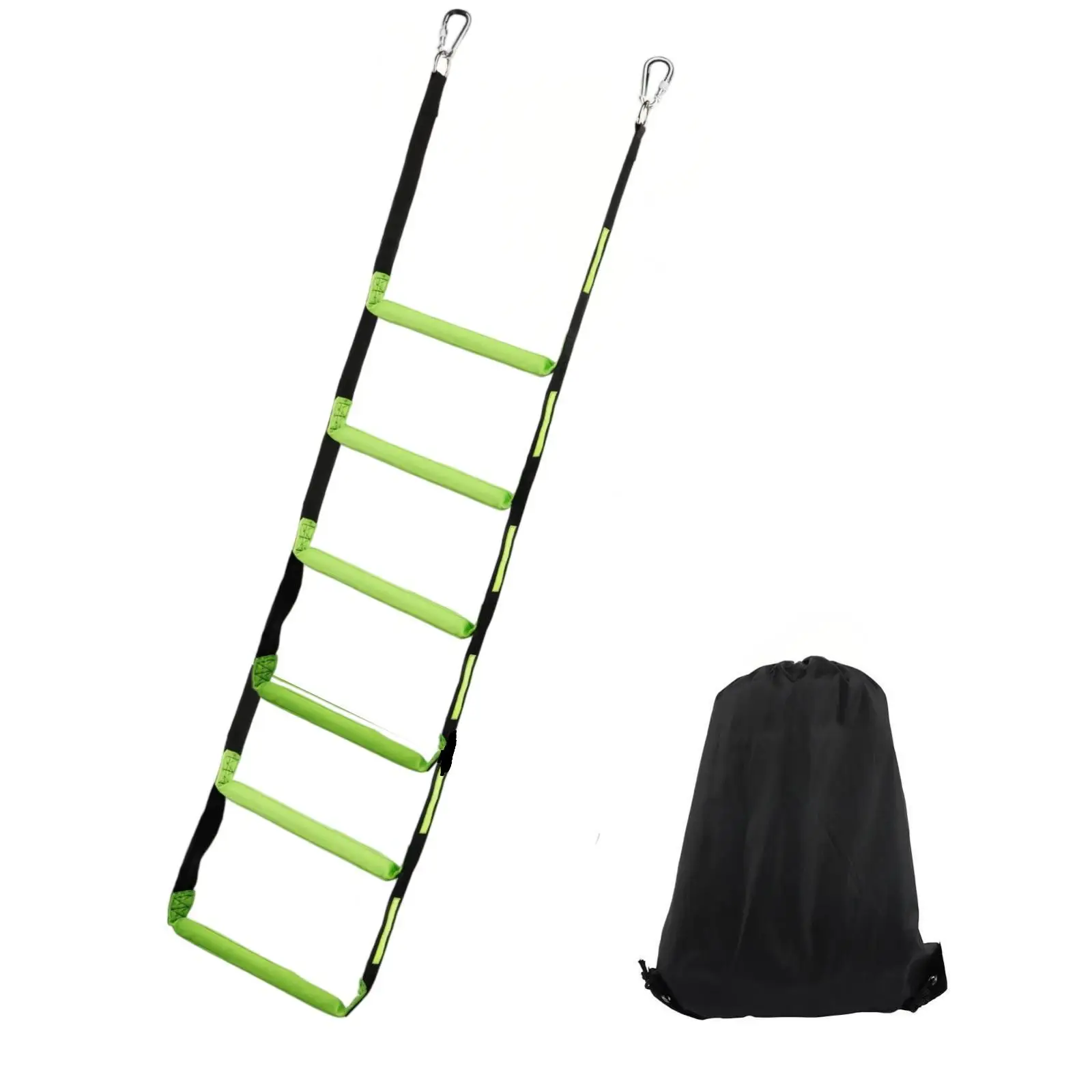 Foldable 6-Step Boat Rope Ladder Portable Marine Boarding Ladder Rigid Anti-Slip Steps High-Strength Webbing Heavy Duty view 5