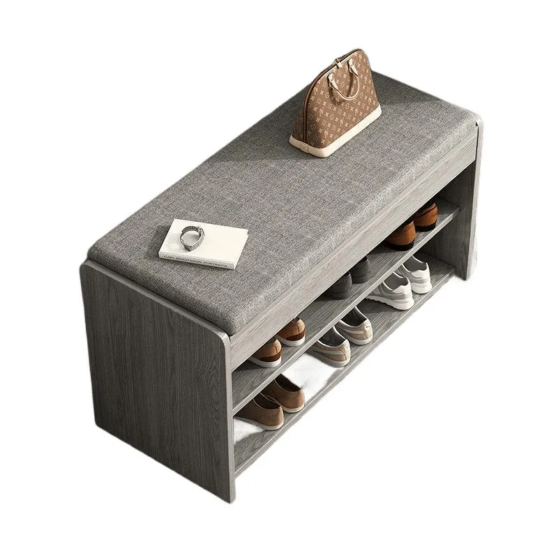 

door entrance shoe rack entrance door can sit shoe cabinet seat stool integrated cream wind light luxury