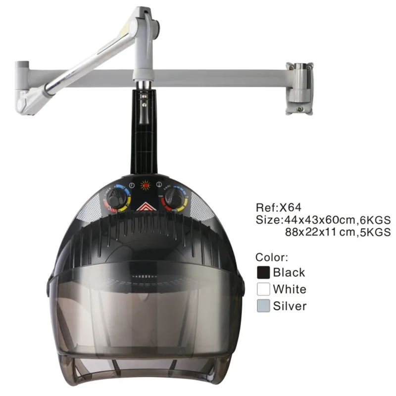 Beauty Salon Equipment Boom Arm Hair Steamer  Professional Fast Drying Hood Dryer Wall Mounted Type for Barbershop