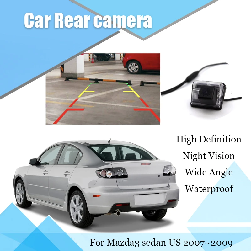 

Автомобильная камера заднего вида для Mazda3 седан США 2007 ~ 2009 CCD Full HD камера ночного видения резервная парковочная камера водонепроницаемая противоударная