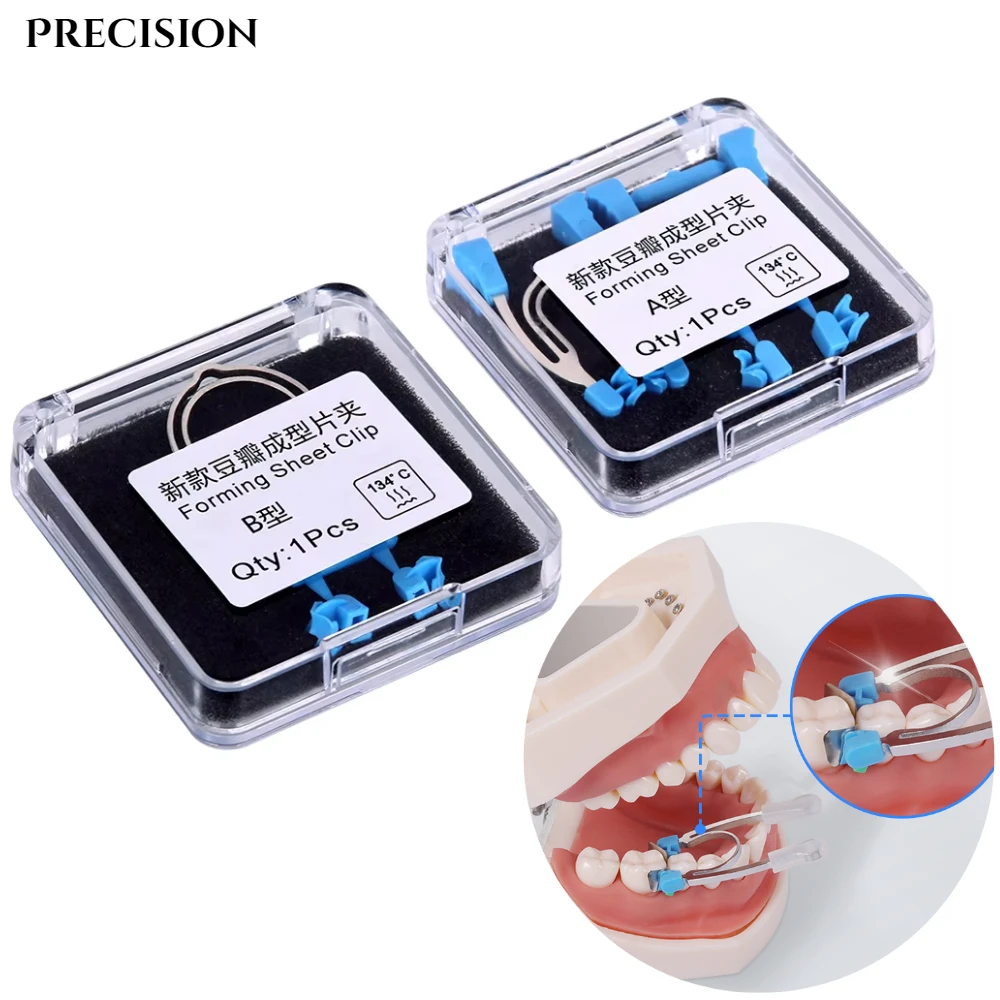 

Dental Matrix Band Clip Dental Sectional Contoured Forming Sheet Clamps Wedges Metal Spring Dental Lab Instrument