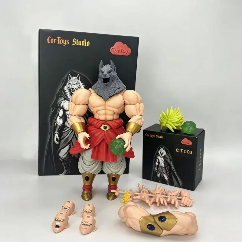 CorToys CT05 CT04 CT03 Wolf God Broly Figure Dragon Ball Super Saiyan 3 Broly Collectible Model Toy with Replaceable Accessories image 3