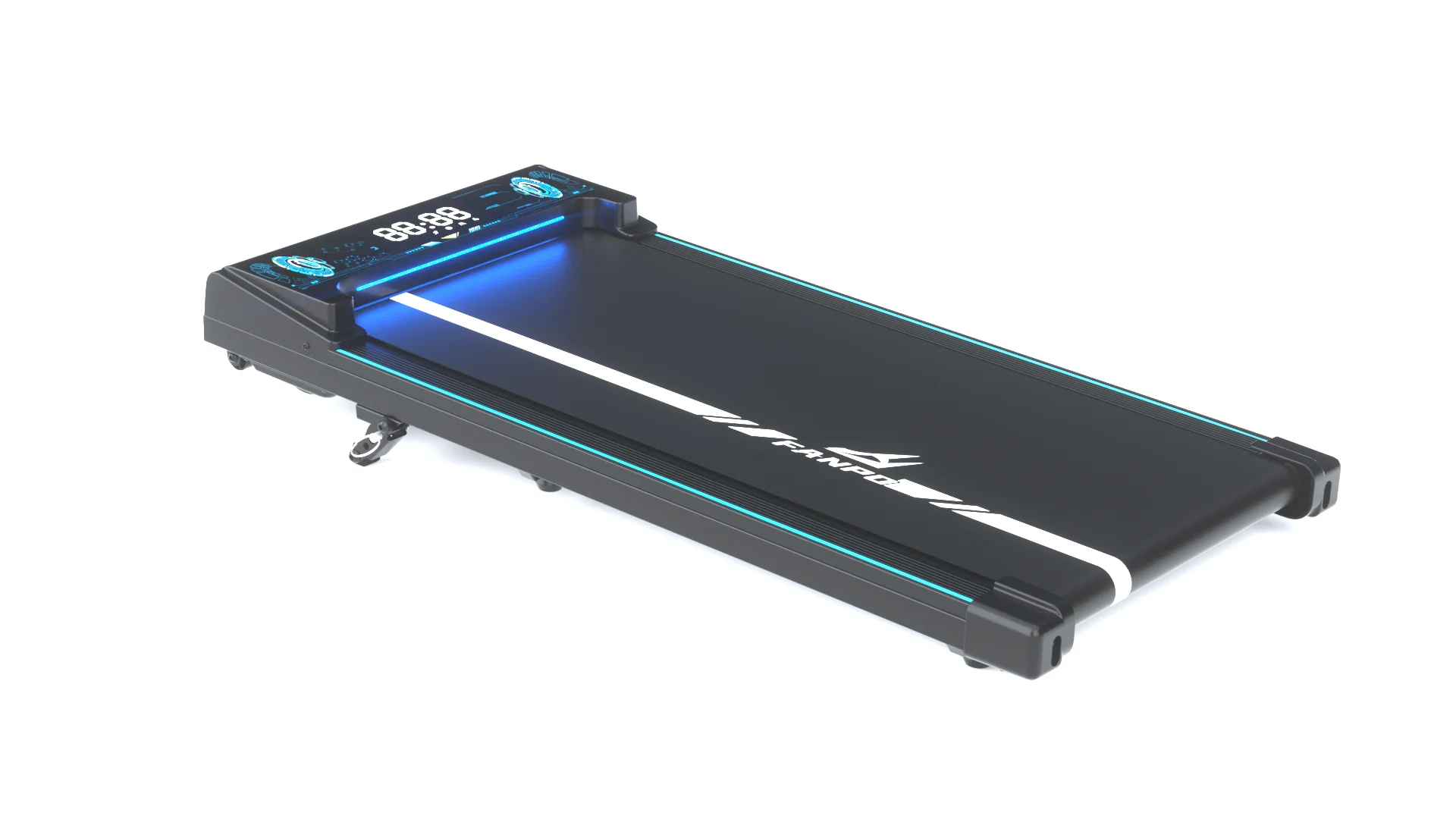 Modern Quiet Electric Running Machine 3-Level Manual Incline Walking Pad with Remote Indoor Fitness
