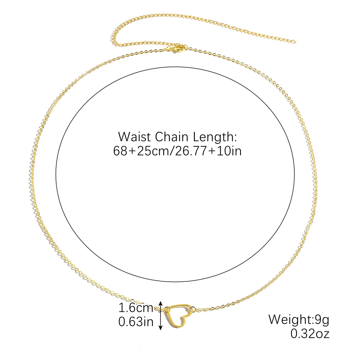 Fashion Body Chain for Women Bow Waist Chain Trendy Luxury Belly Jewelry Accessory