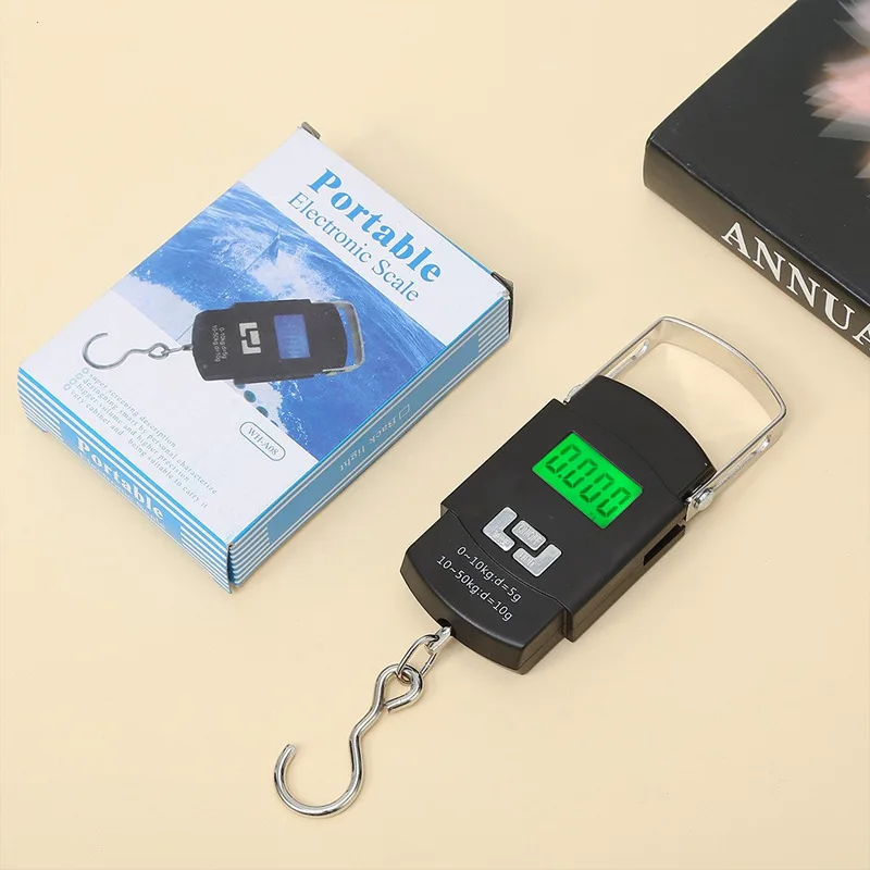 50kg Digital Handheld Luggage Scale Portable Electronic Hanging Hook Scale Mini Spring Scale for Suitcase Postal Weighing
