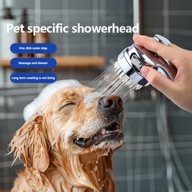 Pet Shower Head Bath Brush Dogs Cats Shower Comb Pet Washing Supply Accessories Sprinkler Animal Dog Wash Massage Shower