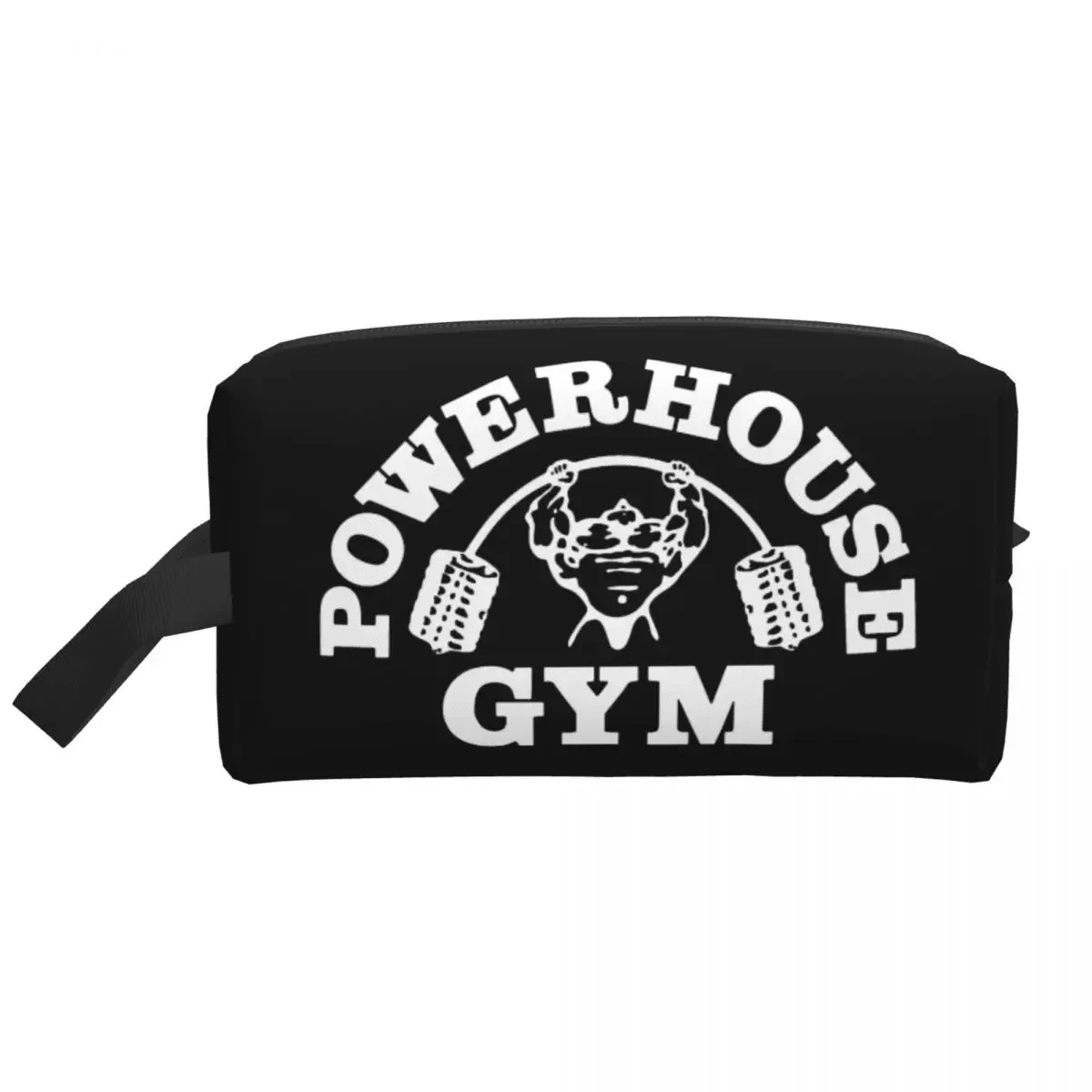 Kawaii Powerhouse Gym Travel Toiletry Bag Women Bodybuilding Fitness Muscle Makeup Cosmetic Organizer Beauty Storage Dopp Kit