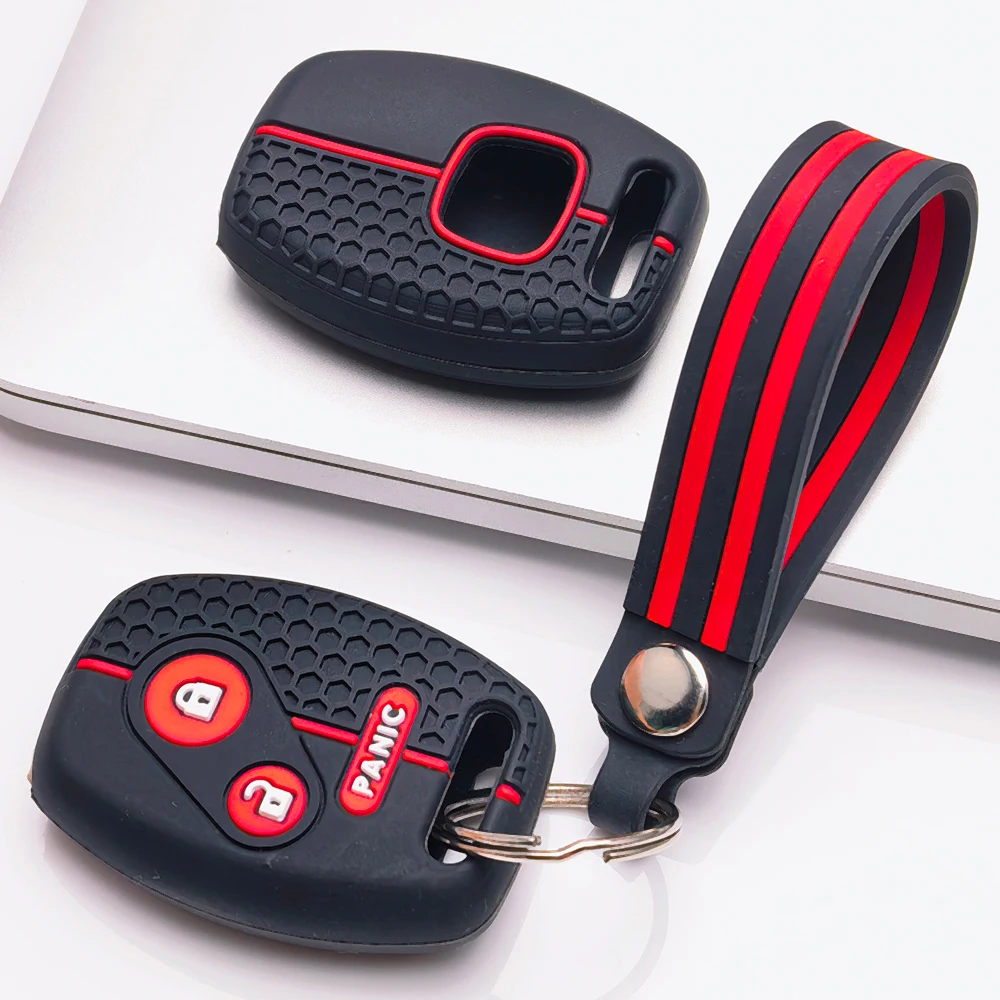For Honda Civic Accord Vezel Fit CRV HRV CRZ Pilot Jazz Jade Textured Key Protector With Double Loop Scratch Resistant