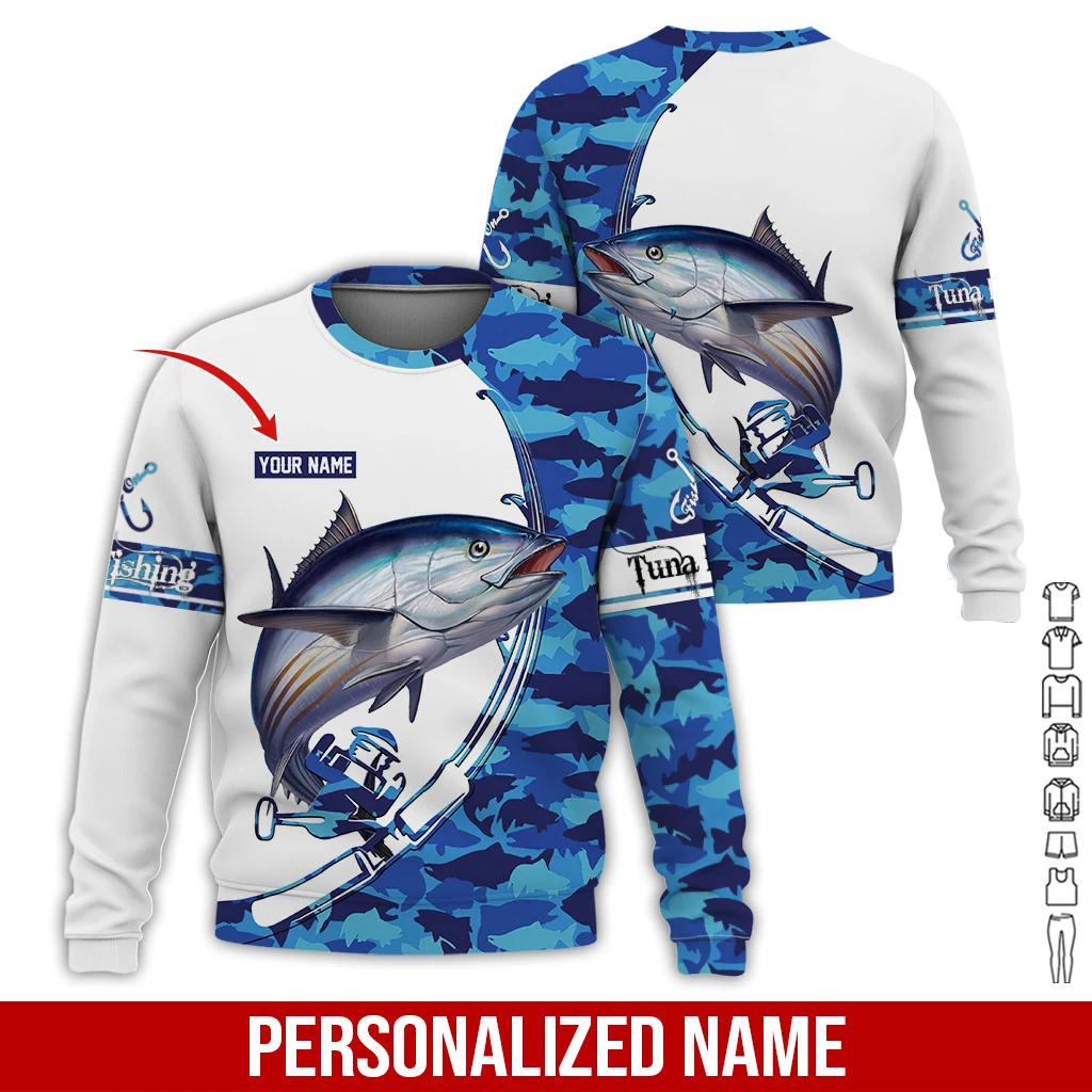 PLstar Cosmos Personalized Name Tuna Fishing 3D Printed Fashion Men's Hoodie Unisex Casual zipper Hoodie Autumn Tracksuits QDY1