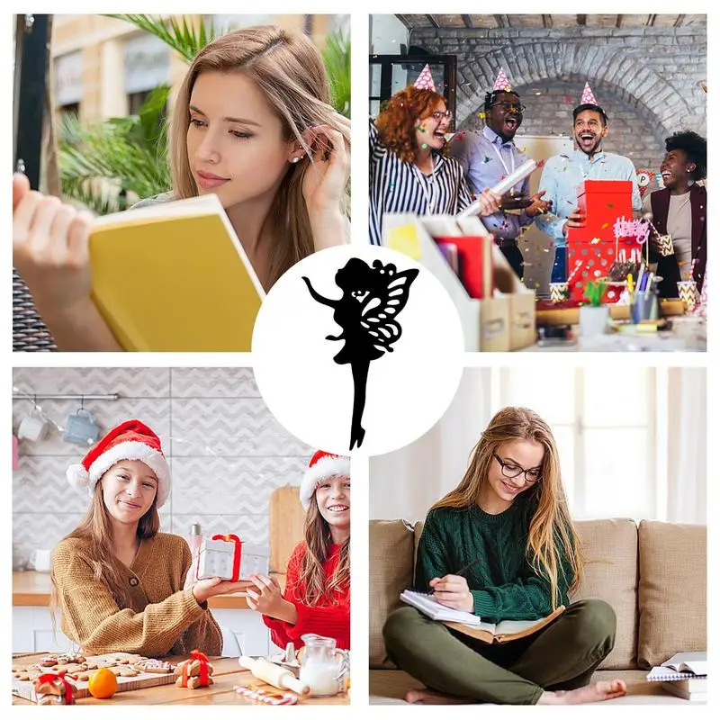 Acryl Lesezeichen einzigartige Elf Buch Seite Clips Seiten halter aushöhlen Acryl Rohlinge für Frauen Mädchen Buch liebhaber Teenager Studenten