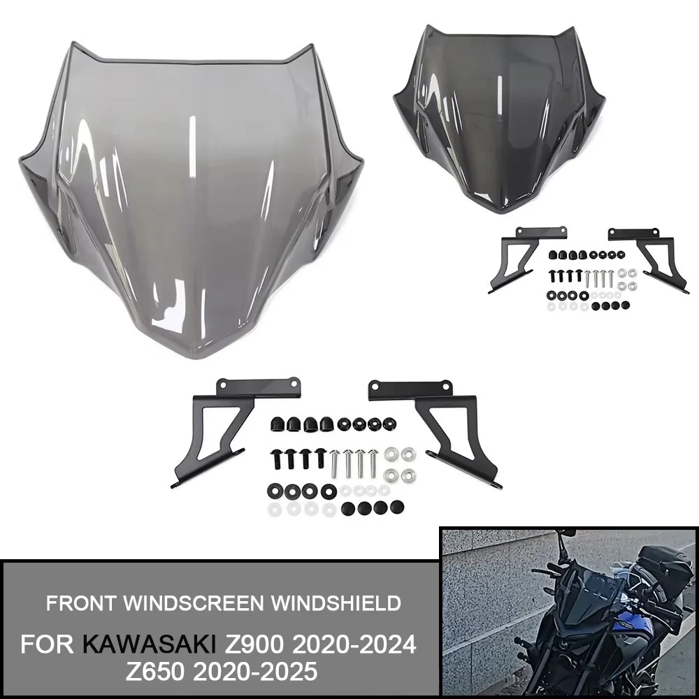 

FOR KAWASAKI Z650 2020-2025 2024 Z 900 2020-2024 Motorcycle Accessories Windscreen Deflector Motorcycle Windshield Street Bikes