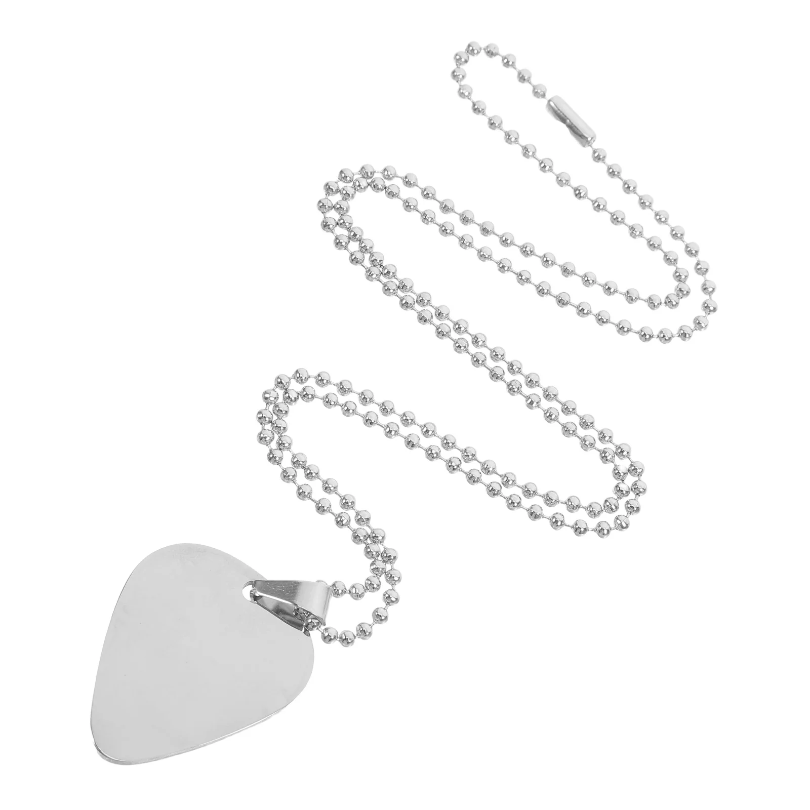 

Guitar Pick Necklace Pendant Holder Jewelry Accessory Men Gear Stainless Steel Charm