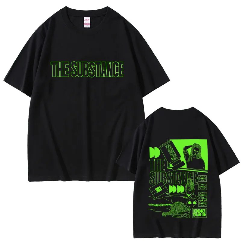 

Horror Movie The Substance Double Sided Graphic T-shirt Men Women Clothing Fashion Trend Tshirt Male Casual Oversized T Shirts