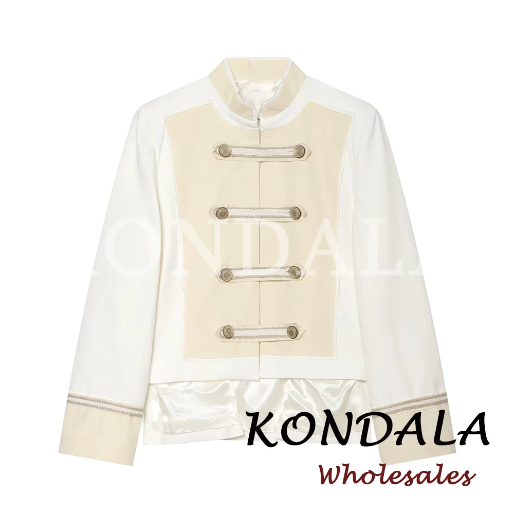 KONDALA Schicke Vintage Streetwear Luxuriöse Lässige Knoten-Damenjacken Einreihig Moderne Mode 2026 Elegante Damen-Oberbekleidung