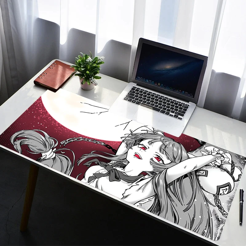 

Mouse Pad PC Accessories Mousepad Laptop Non Slip Extended Pad Rubber Keyboard Pad Gaming Black And White Anime Girl Mouse Mat