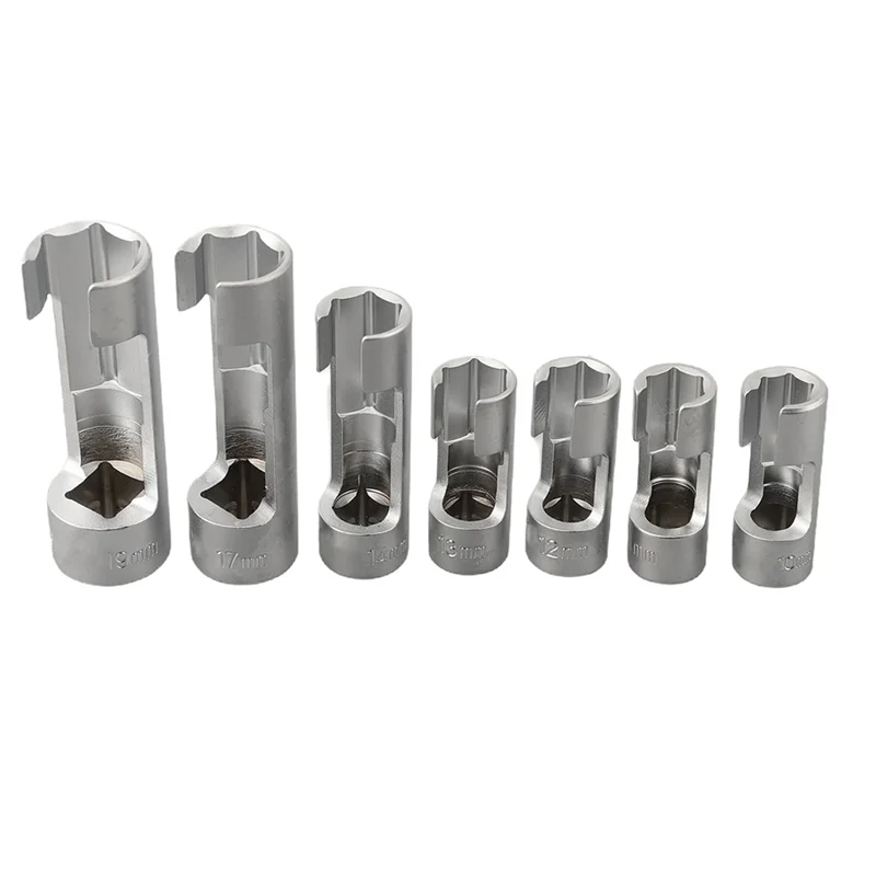 

THIVN-10-19Mm 3/8 1/2 Inch Fuel Line Socket Wrench Suitable For Injector Line Sensor Injector Fuel Line Socket Wrench Set