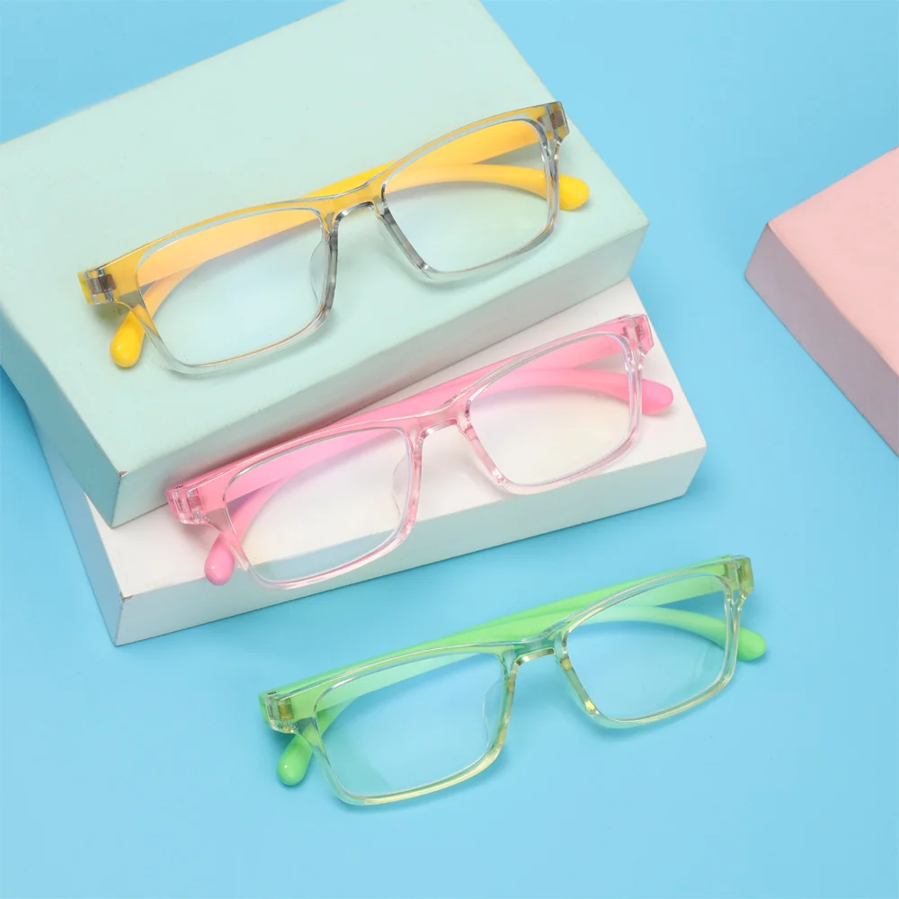 Ultralight Soft Frame Vision Care Silicone Eyewear  Goggles Children Eyeglasses Anti-blue Light Glasses
