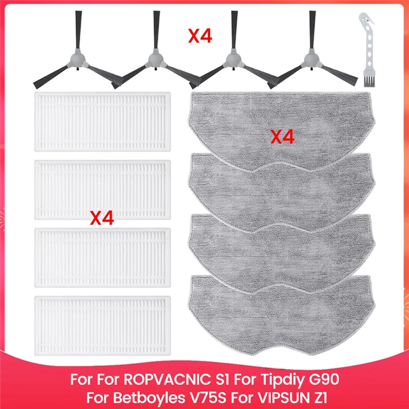 A010 Accessory Kits For ROPVACNIC S1, For Tipdiy G90, For Betboyles V75S, For VIPSUN Z1 Robot Vacuum Cleaner Replacement Part