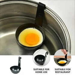 Nonstick Egg Molds Easy Use Poached Boiling Eggs Maker Spoon Boiled Holder Egg Steamer Rack Egg Cooker