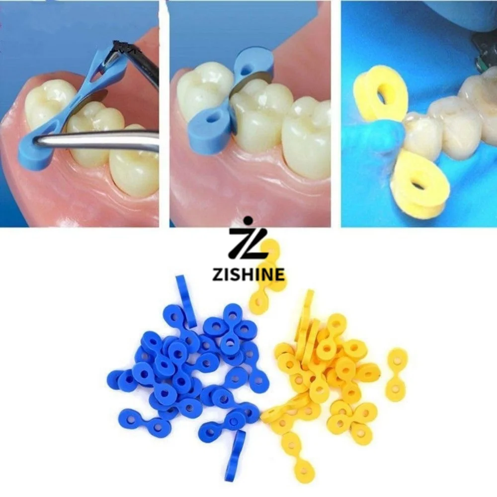 1/2Box Dental Elastic Interproximal Wedges Matrix Fixing Silicone Rings 2.0mm 2.5mm Autoclavable Restorative Dentistry Lab Tool