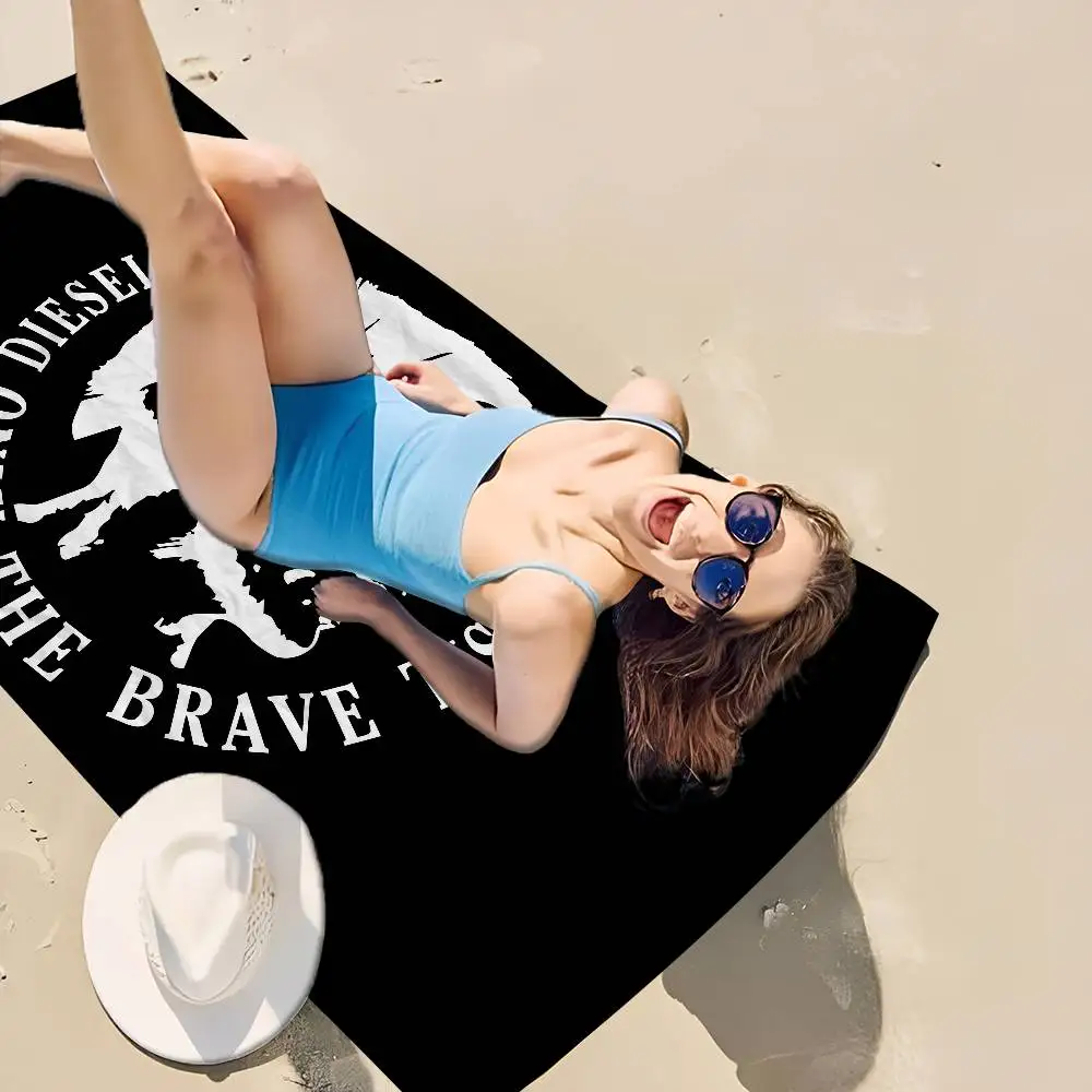 Fashion D-diesel Logo Beach Towel Colorful Bath Towels for Girl Microfiber Quick Dry Custom Sand Free Beach Yoga Spa Gym Pool