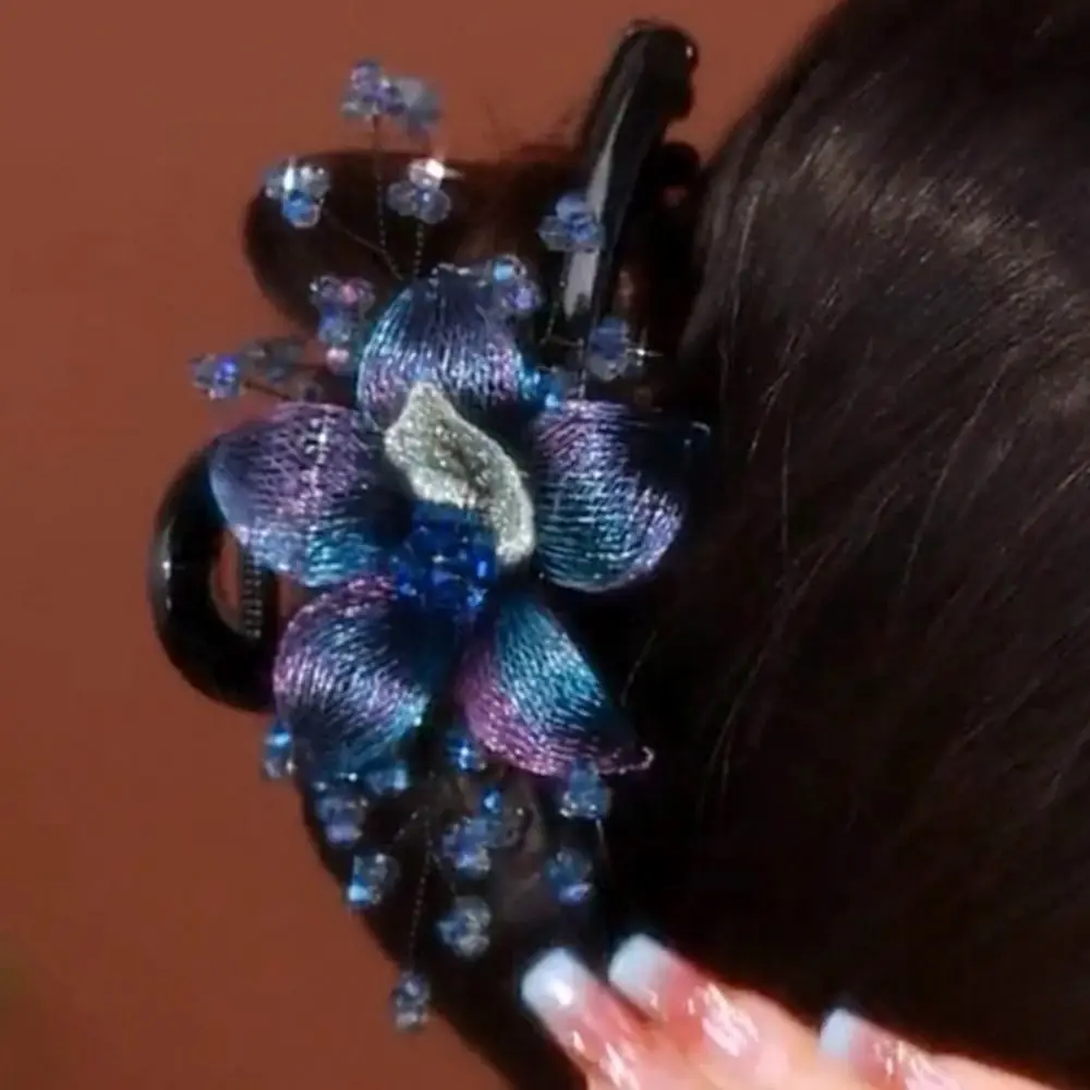 

Винтажные заколки для волос в форме цветка, ручной работы, элегантные заколки в форме акулы, аксессуары для волос из медной проволоки для хвоста