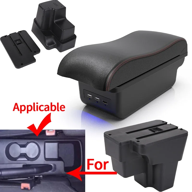 For Kia RIO armrest Kia STONIC Rio lx Cerato car center console modified curved double-layer storage accessories South America