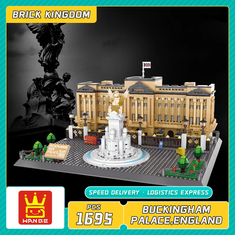 New Blocks World Famous Architecture United Kingdom London Building Block Buckingham Palace Model Brick Educational Toy Assemble