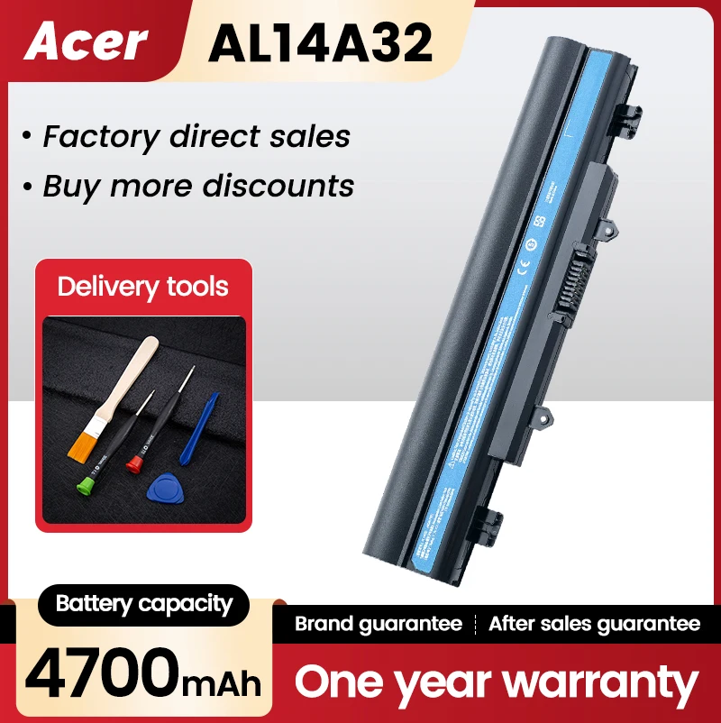 

Bowanda AL14A32 Laptop Battery for Acer Aspire E5-411 E5-421 E5-421G E5-471 E5-471G E5-471PG E5-511 E5-511G E5-511P E5-521