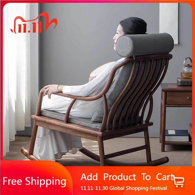 

Деревянные удобные стулья для гостиной, гостиная-качалка, игровые мобильные роскошные стулья, дизайнерская мебель для чтения на балконе Poltrona