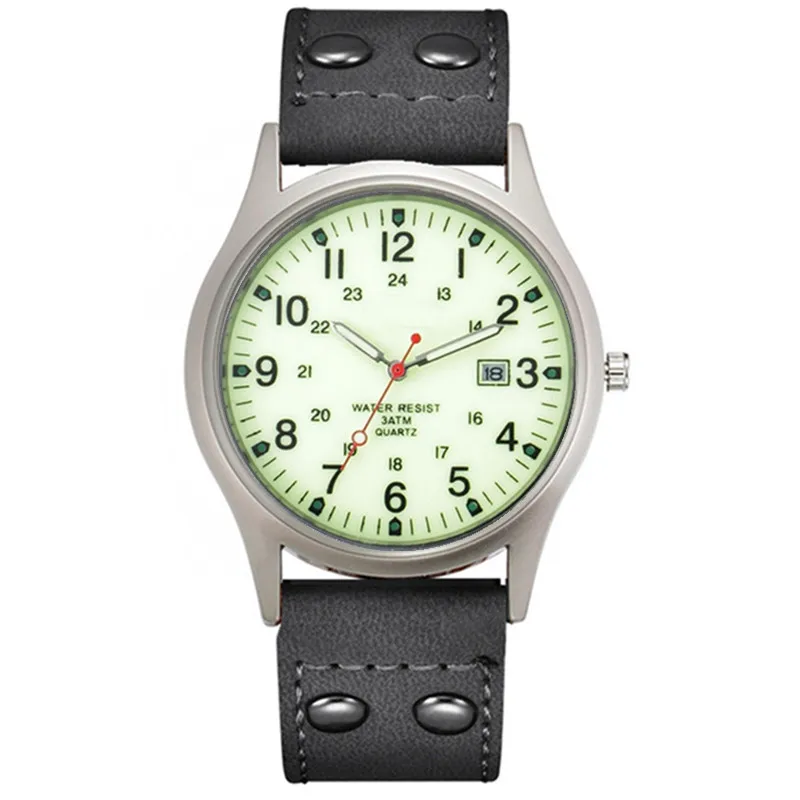 Montre Homme Boys Brand Watches Men Fashion Leather Band Military Sports Date Quartz Gifts Watch Reloj Hombre Relogio Masculino