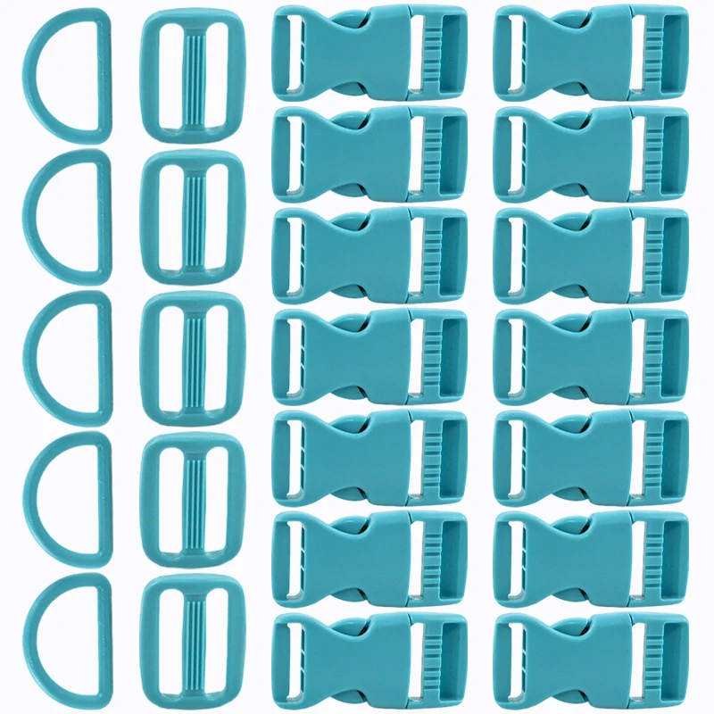 2-10Sets 15/20/25mm Plastic Buckle for Backpack Strap Bag Side Clip Quick Release Clasp Pet Collar Webbing Tri-Glide Slider Hook