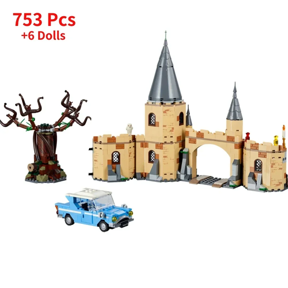 Cretive Ideas Hogwartser Whomping Willow Wizzarding World 75953 Building Blocks Set Magic Model With Car Kids Toys Gift