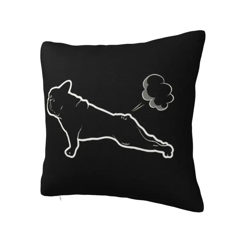 Luxury French Bulldog Yoga Sofa Cushion Cover Polyester Throw Pillow Case for Living Room