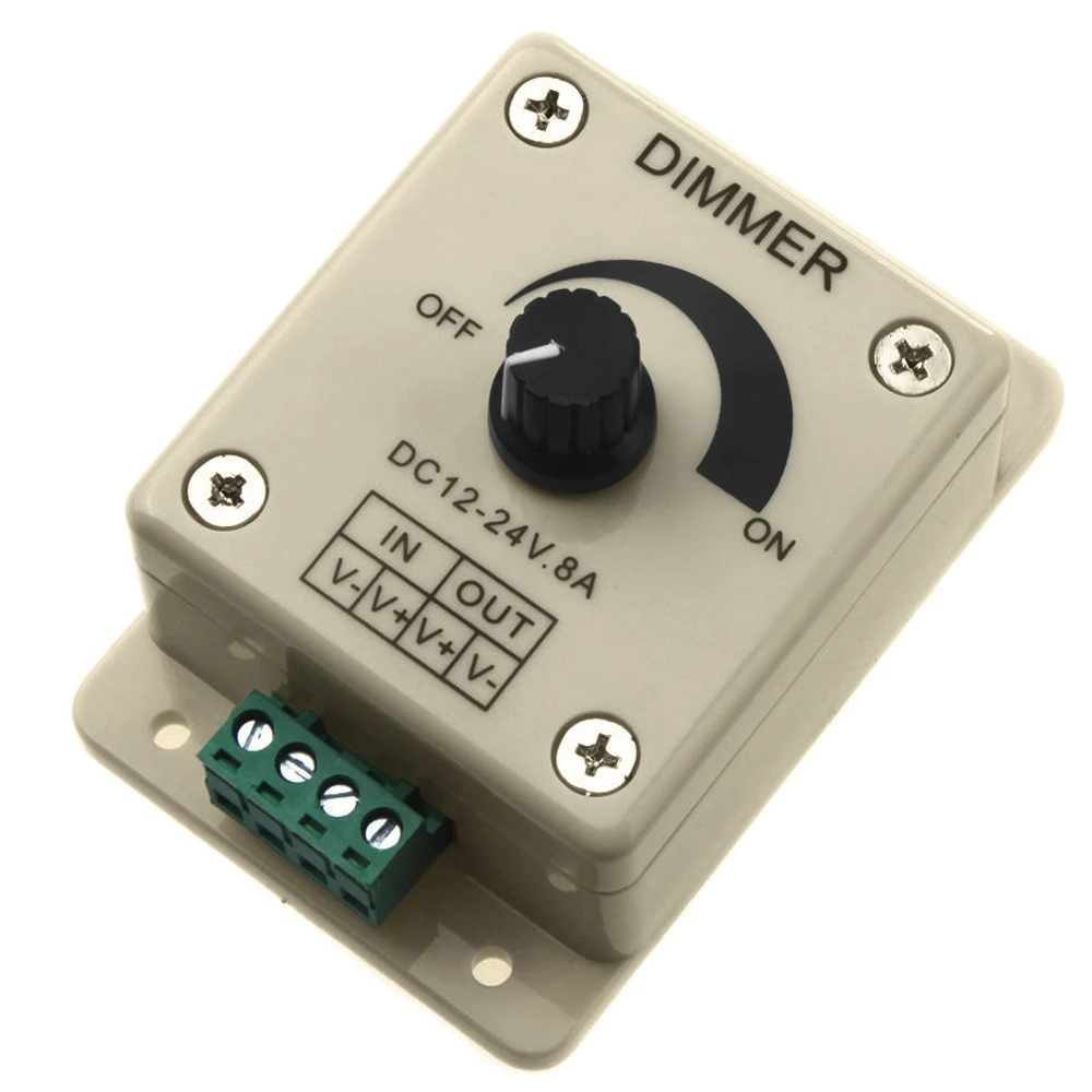 

AC23-DC 12V-24V LED Dimmer Controller Adjust Single Color For 5050 3528 LED Strip
