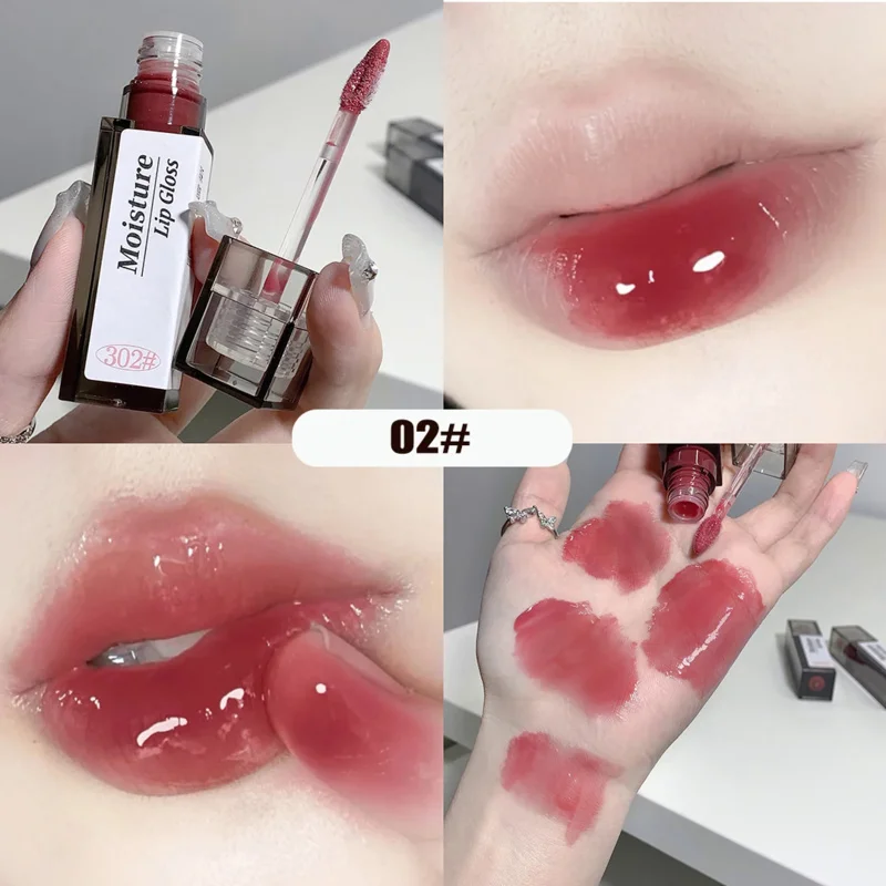 Frozen Tea Rose Lip Gloss Labial Moisturizer Jelly Lipstick Bright Lip Oil Nude Pink Clear Tint Make Up Korean Beauty Cosmetics