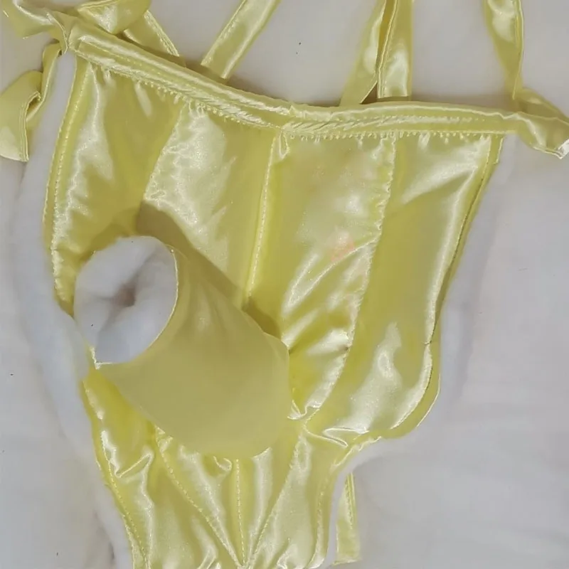 Calzoncillos hechos a mano para hombre, calzoncillos suaves y sedosos brillantes, calzoncillos de mezcla de algodón, bragas hinchadas, ropa interior Sexy para fiesta privada