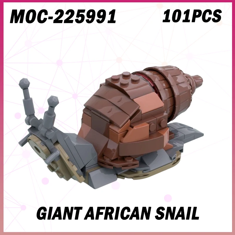 

101 шт. MOC-225991 натуральные животные серии гигантские строительные блоки в виде африканской улитки, сборка моделей улиток, кирпичи, детские миниатюрные DIY