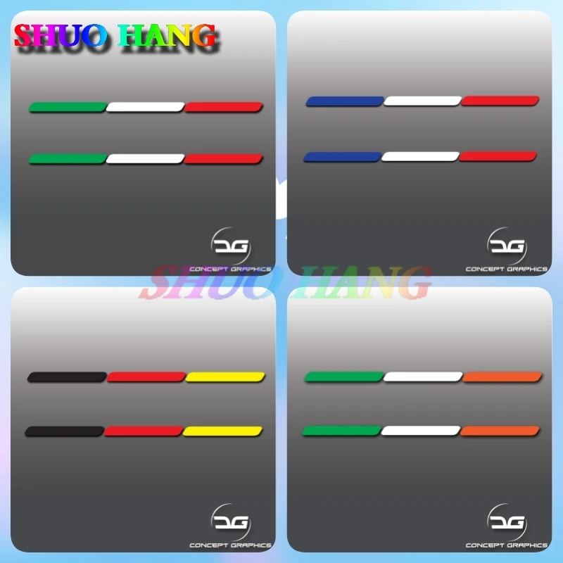 

2x Italy Italian German French Ireland Irish Flag Stripe Euro Car Window Bumper Dash Vinyl Decal Stickers bicycle High Quality