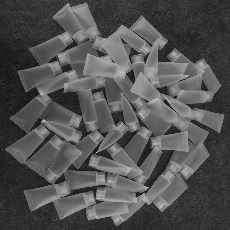 Tube souple avec bouchon, 50 pièces de 15ml, bouteille de maquillage à pression, style africain gratitude, pour tous les jours, pour voyage, HI