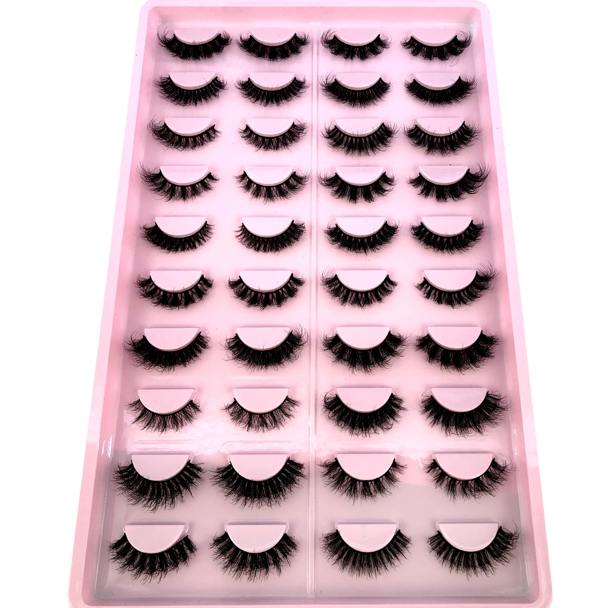 20 Pairs Eyelashes Long And Full Eye Lashes Natural Look Thick False Mink Eyelash Extension Supplies Hot Sale Make-up For Women