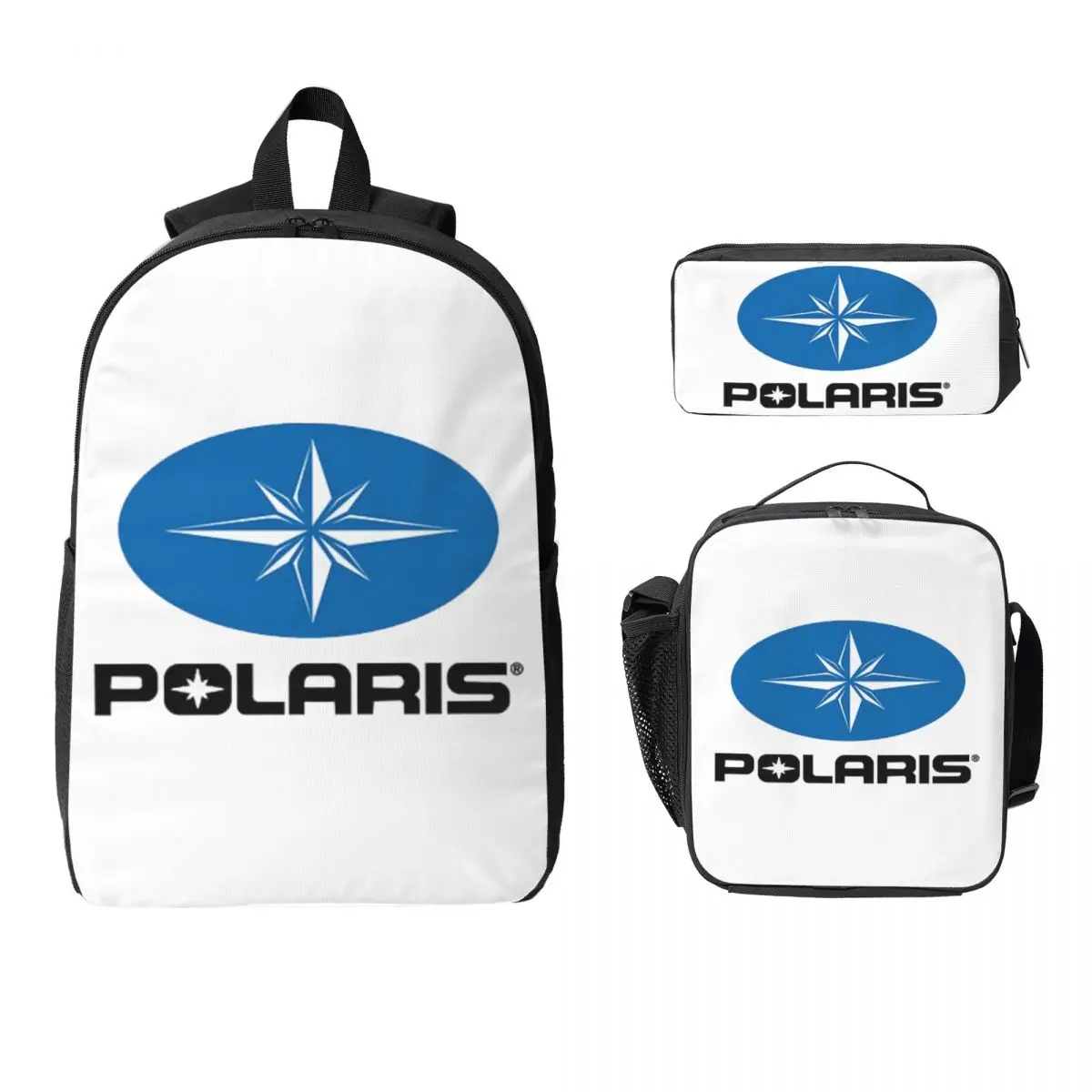 

Рюкзак с логотипом Polaris, студенческая сумка для книг для мальчиков и девочек, школьная сумка, компьютерные сумки на плечо, 3 шт., изолированная сумка для обеда, пенал