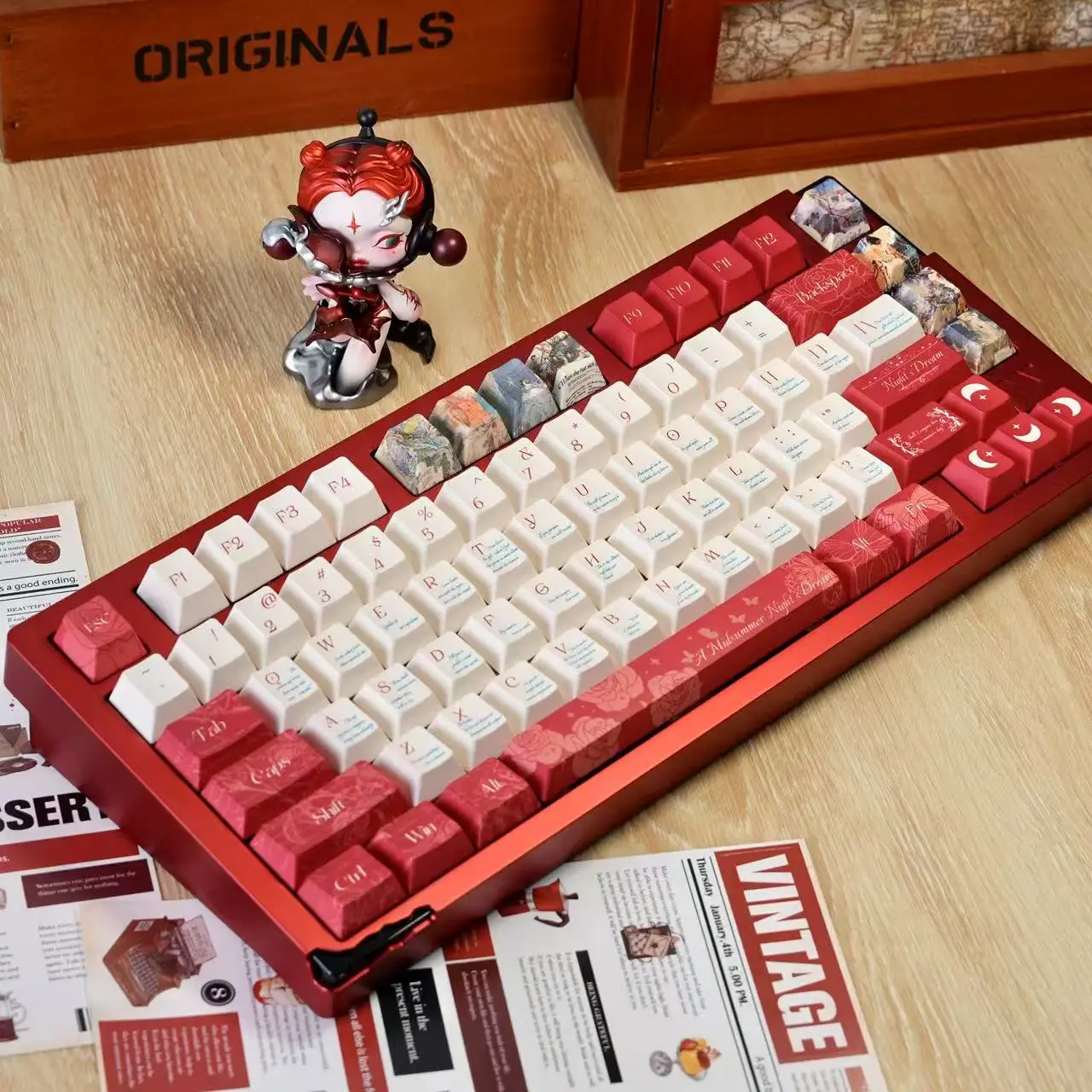 

Night Dream keycap Thickened material 1.7-1 Thickness Original height Five-sided sublimation keycap