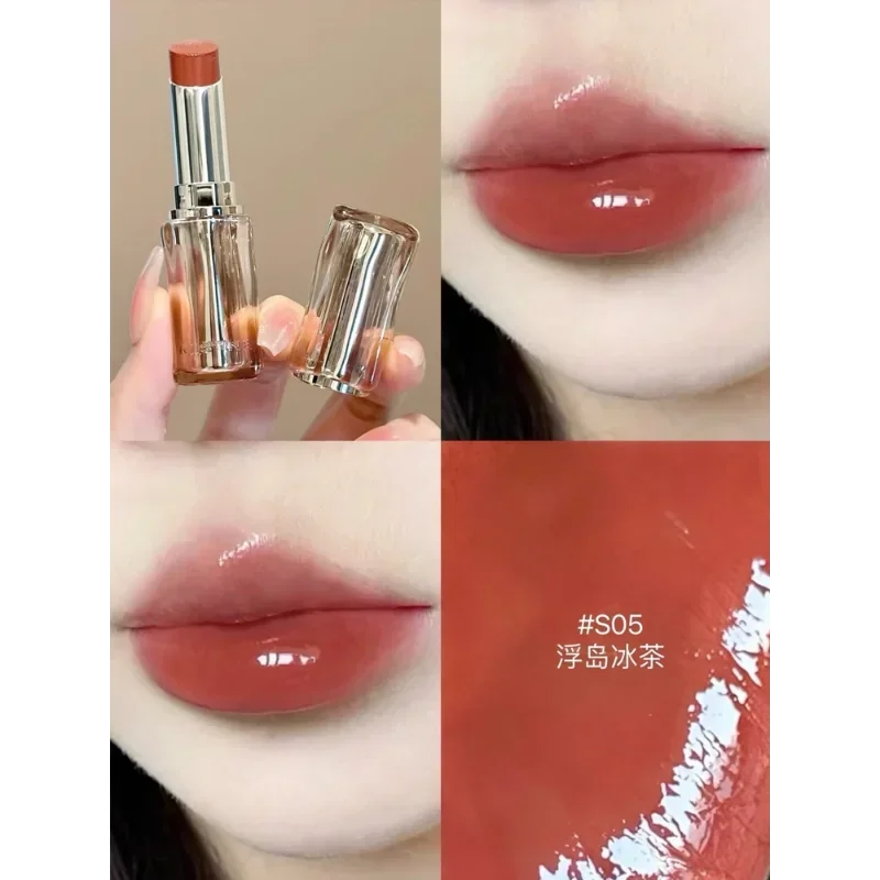 Mincine Long-Lasting Batom, Não-Transferência, Batom Ice Café, Brilho Labial Brilhante, Vermelho, Marrom, Shimmer Maquiagem, Cosméticos