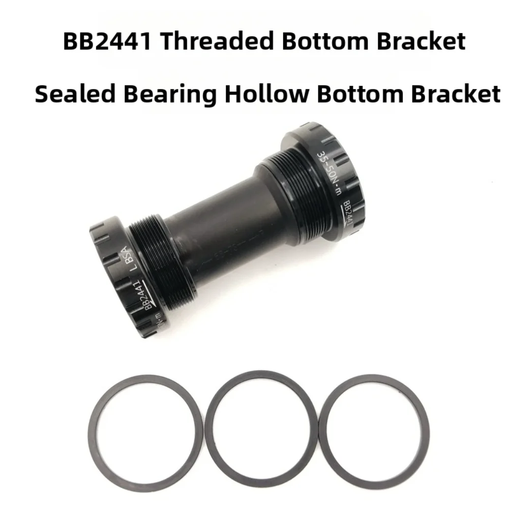 للمحور المجوف الملولب للدراجات BB52-2441، مناسب لقوس سفلي 68-73 مم مقاس 1.73 × 3.5 بوصة تقريبًا