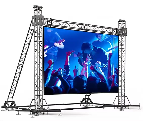 Outdoor Custom Waterproof LED Roll-up Display ScreenCustom Rental P3.91 LED Video Wall Outdoor Led Display Screen With Lifting S