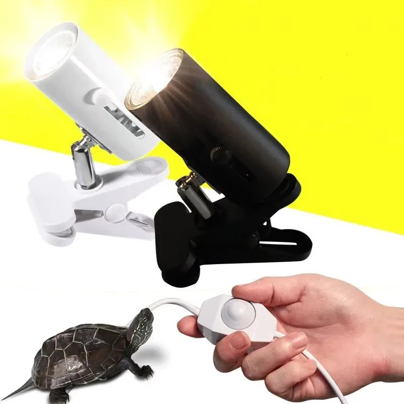 UVA+UVB 3.0 quartz turtle heat back lamp REPTILE LIZARD tortoise LIGHT adjust temperature Thermometer set for aquarium