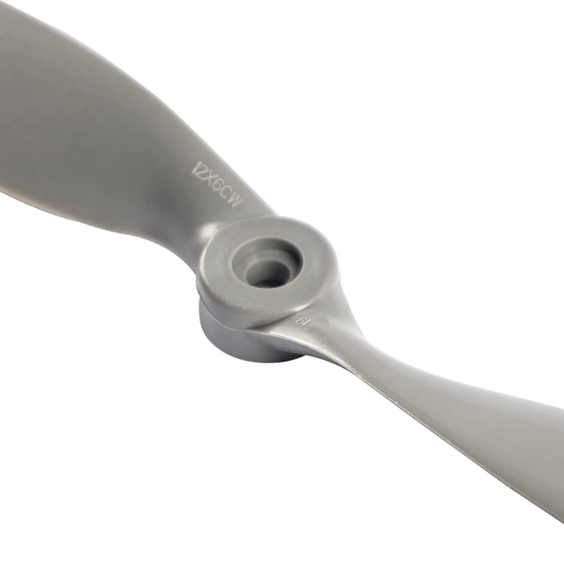 Hélices CW CCW RC 7x5 8x6 9x6 10x7 pulgadas hélice de nailon de accionamiento directo gris de 2 paletas con anillos adaptadores para planeador de Dron RC Airplan