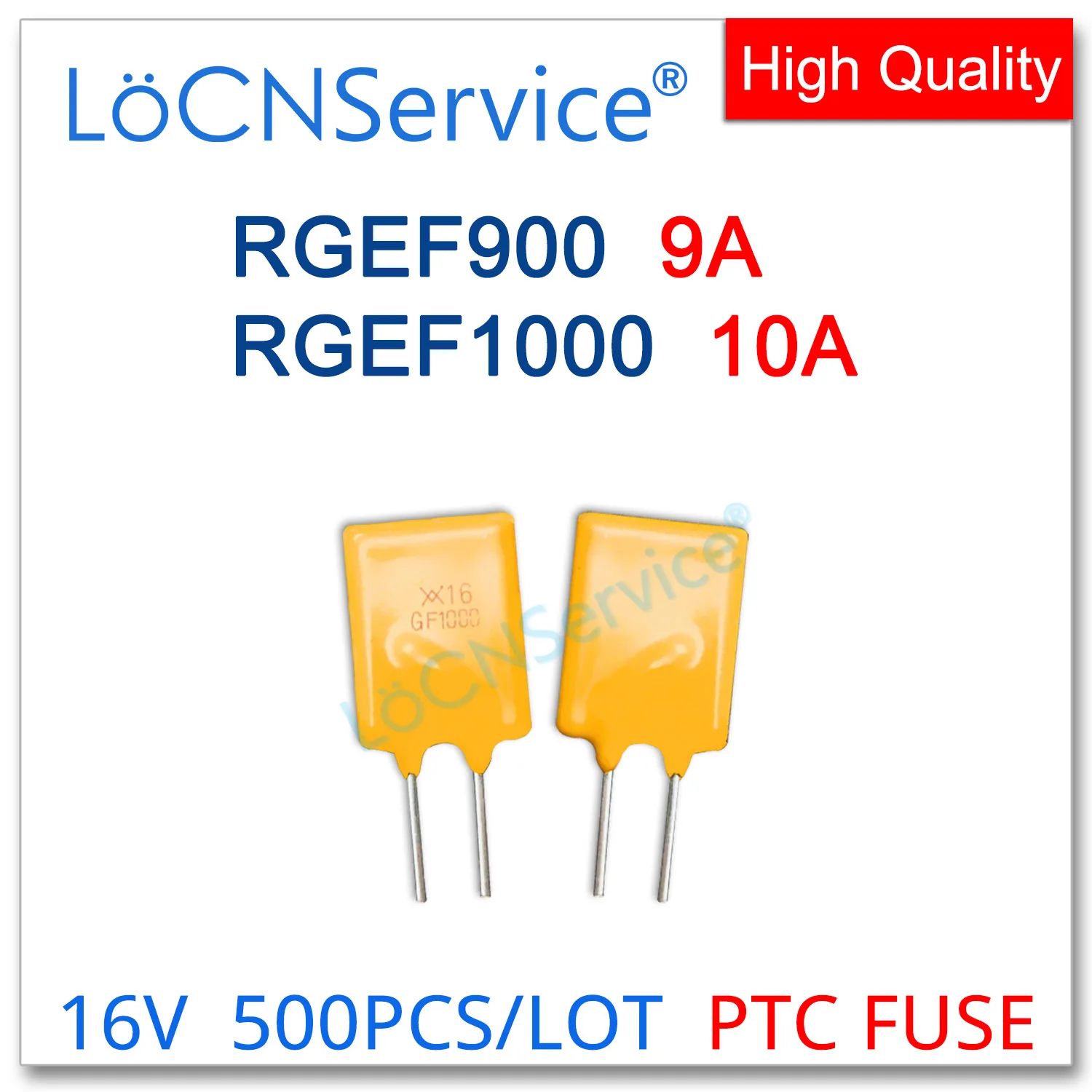 

LoCNService 500PCS RGEF900 RGEF1000 16V 9A 10A GF900 GF1000 JK16-900 JK16-1000 Resettable Fuse PTC DIP Chinese High Quality RGEF